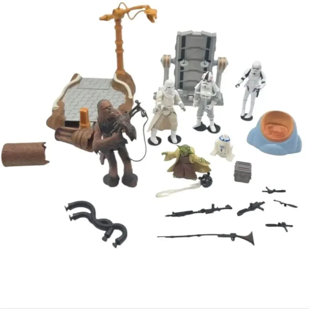 Star Wars Action Figure Bundle Chewbacca, Stormtroopers, Droids, Creatures Vtg